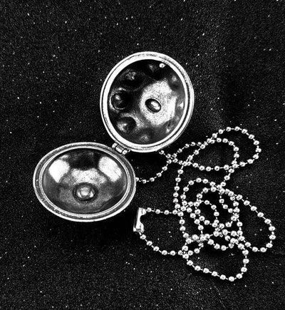 Pendentif Handpan | Collier argenté hang drum